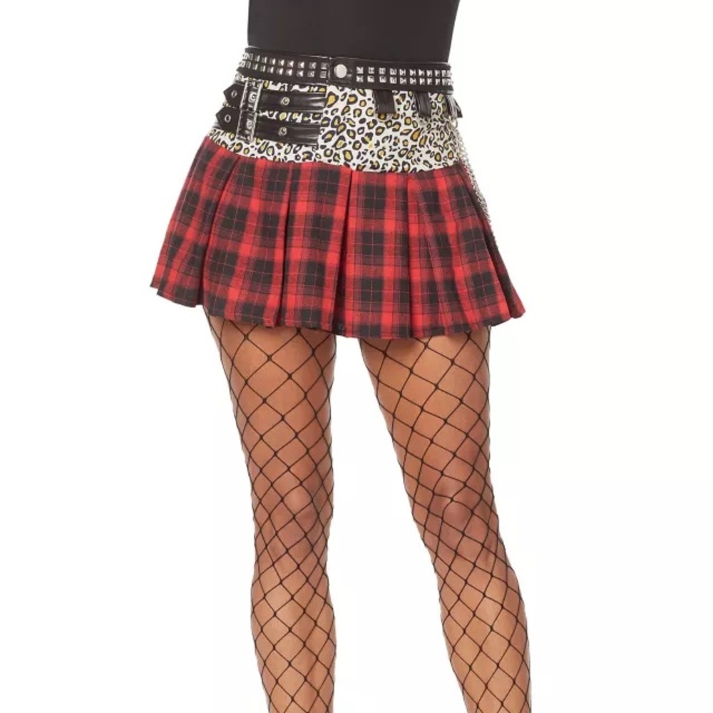 Spirit Red and Black Plaid Mini Skirt
